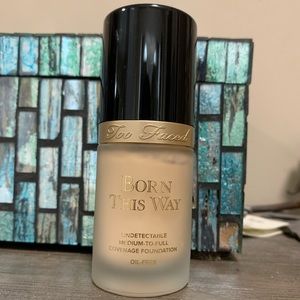 LIKE NEW!  Too Faced Born This Way in Swan